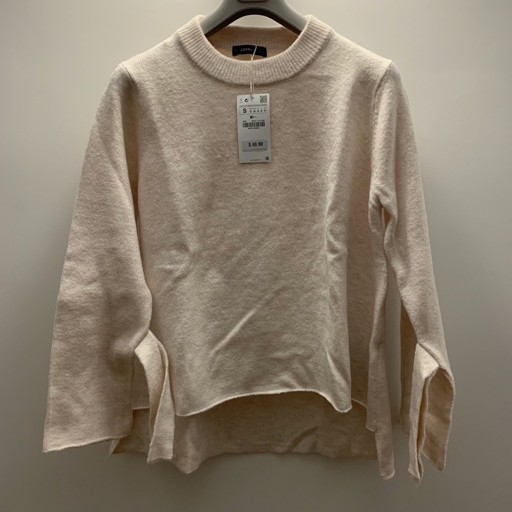 Zara NWT Oversized Sweater white Size S